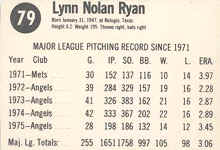 Back of 1976 Hostessbaseball card